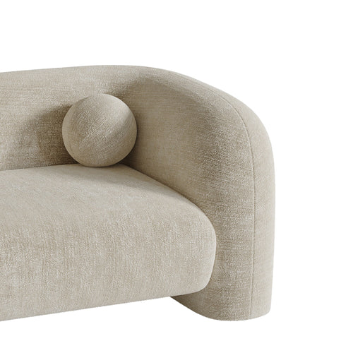 Sia Home - Bank NOLA - fluweel met patronen crème 168cm