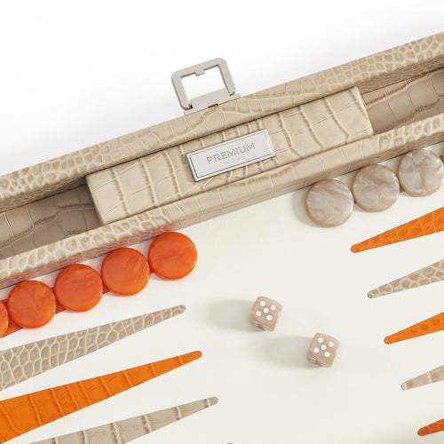Premium Interiors - Backgammon - Gemiddeld BACKGAMMON - leer zandbeige 38cm