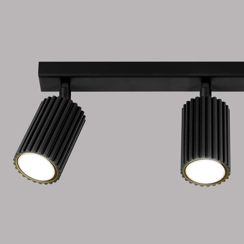 Sollux Lighting Plafondlamp KARBON 3L zwart - 45x6,5x16,5cm