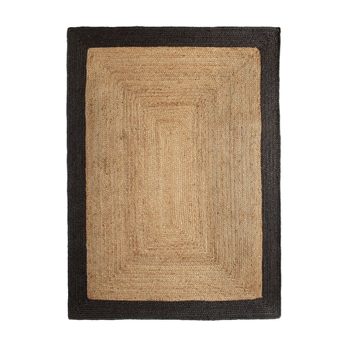 Mrcarpet jute vloerkleed - naturel/antraciet - 140 x 200 cm