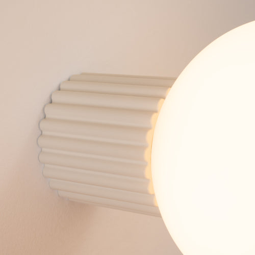 Sollux Lighting Wandlamp HALO beige IP44 - 12x17x12cm