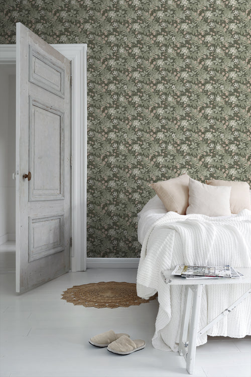 Borastapeter behang bladeren donkergroen - 53 cm x 10.05 m - 660330 - vtwonen shop