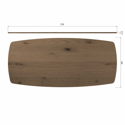 WOOOD eettafel deens ovaal Tablo - Eiken - Bruin - 74x219x99 - vtwonen shop