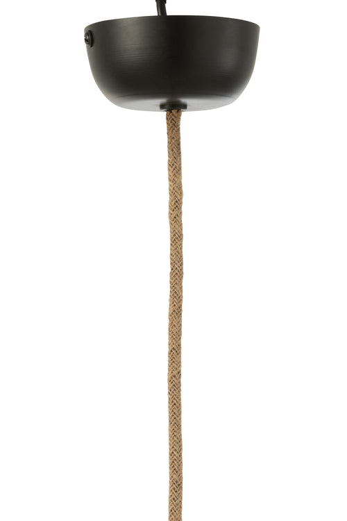 J-Line hanglamp Bol Bananenbladeren - jute - naturel - large - vtwonen shop