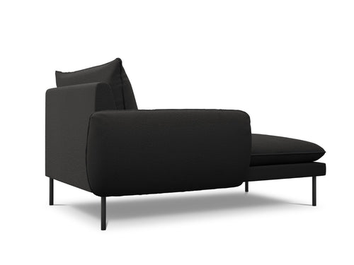 Cosmopolitan Design linker meridiaan Vienna boucle, zwart - 170x110x95cm