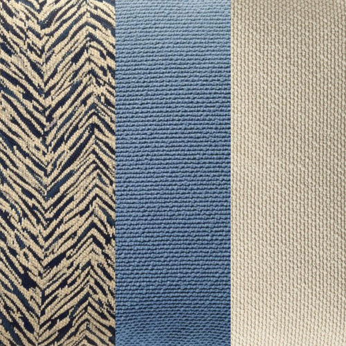 KUSSENSET - 3-delig - Lake Breeze - 45x45 cm, 30x50 cm - inclusief binnenkussens - blauw, beige