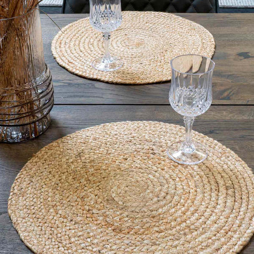 Artichok Milly jute placemat naturel - set van 4 - Ø 38 cm - vtwonen shop