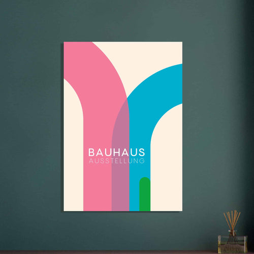 Artfulprints  Bauhaus - Blue arches   poster 70x100 cm - vtwonen shop