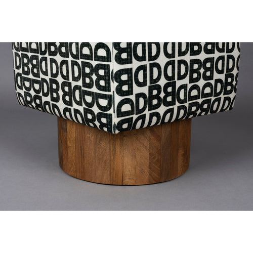 Dutchbone Monogram Kruk - Bruin - vtwonen shop