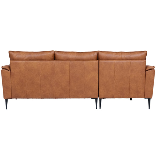 Furnhouse chaise longue bank links Soul - Cognacbruin - Leer - 155x233x88