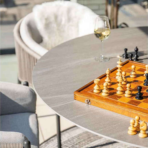 Garden Impressions tuinset Angela - Duuk - donker grijs - Ø150 cm - 6-delig