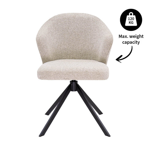 Kick draaistoel Liz - Champagne - vtwonen shop