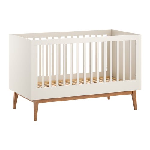 Petite Amélie Babybed dat met je meegroeit AMANDE - 70x140 cm - Spaanplaat - mushroom