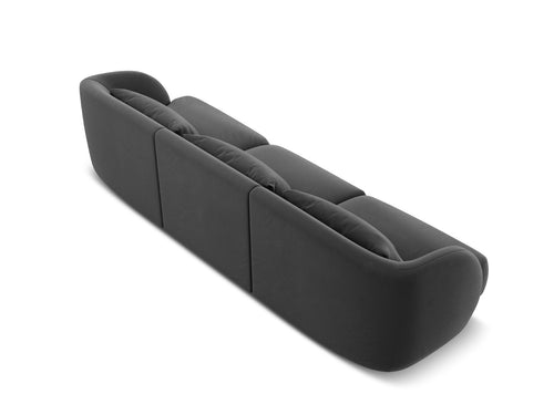 Cosmopolitan Design Bank Tulum 3-zits, flueel, grijs - 90x255x70cm