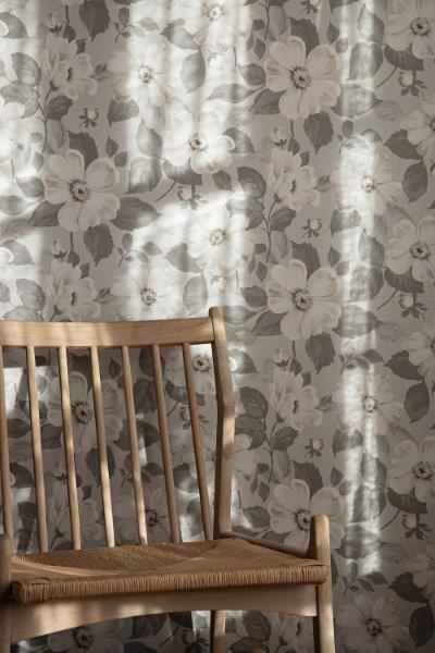 Borastapeter behang bloemen grijs - 53 cm x 10.05 m - 660538 - vtwonen shop