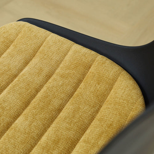 Nolon Nino-Liv barkruk zwart met warm oker zitkussen - zwart onderstel - 65 cm - vtwonen shop