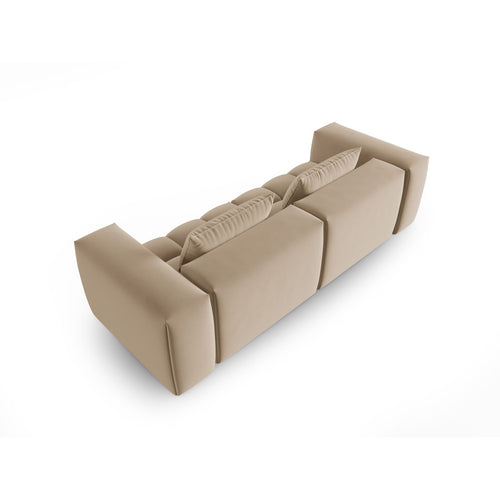 Cosmopolitan Design - Modulaire bank Verona 3-zits, flueel zand - 85x230x70cm