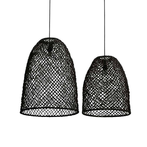 Originalhome Organische lampenkap Abaca zwart - M
