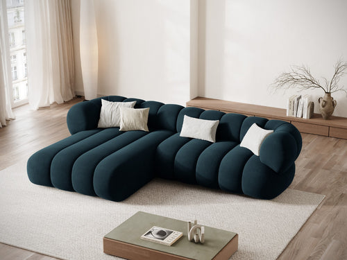 Cosmopolitan Design linker hoekbank Koge 5-zits, flueel diepe olie - 165x270x70cm