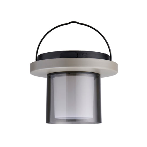 Lighto | Tafellamp grijs met rookglas solar voor buiten | Dimbaar | Oplaadbaar | Werkt op zonne-energie - vtwonen shop