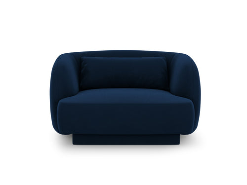 Cosmopolitan Design Fauteuil Tulum flueel, koningsblauw - 90x103x70cm