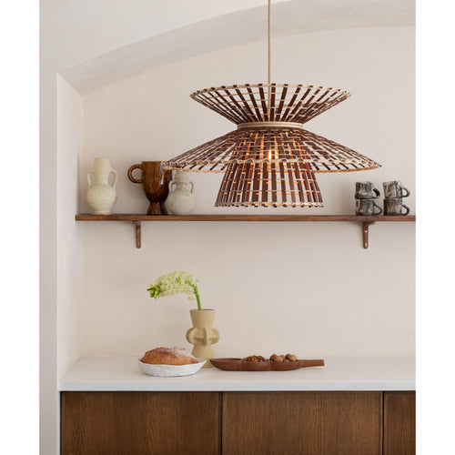 GOOD&MOJO hanglamp MACHUPICCHU - bruin - Ø57cm - vtwonen shop