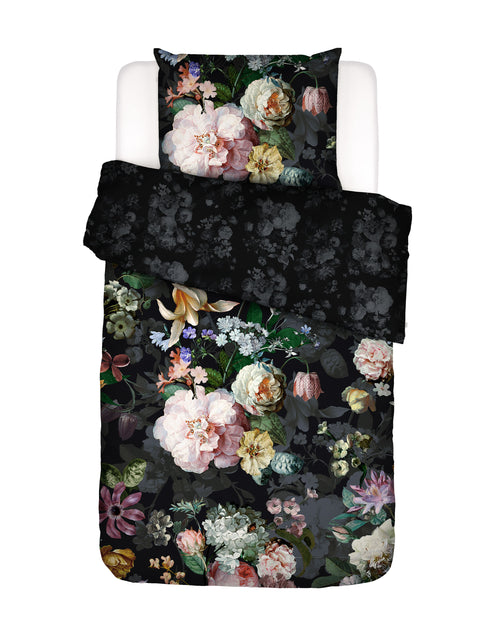 Essenza Fleur Festive dekbedovertrek - Eenpersoons – 140x200/220 cm - Blooming Black