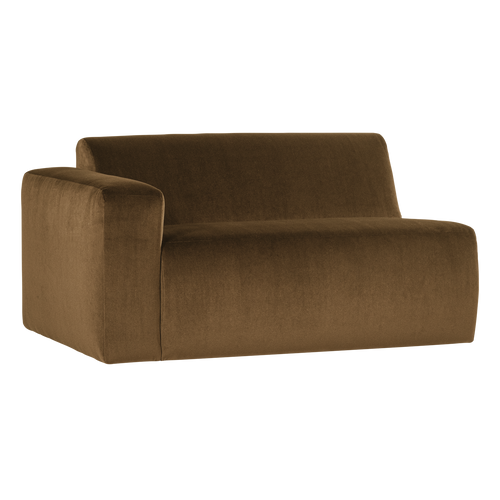 WOOOD 1,5-zits bank arm links Mojo Base - Velvet - Honinggeel - 74x145x97