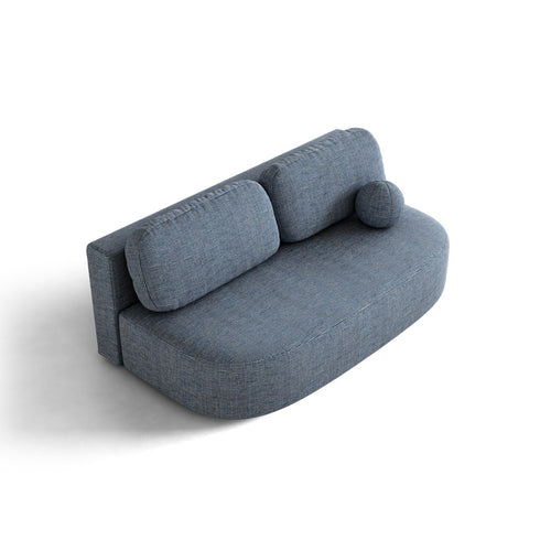 Cosmopolitan Design - Slaapbank met opbergdoos Sophia 3-zits, structurele stof grijsbruine mix - 110x202x89cm
