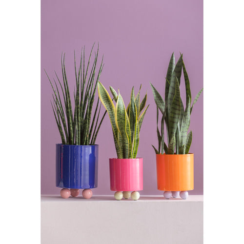 Present Time bloempot Double Funky Large - blauw - Ø20cm - vtwonen shop