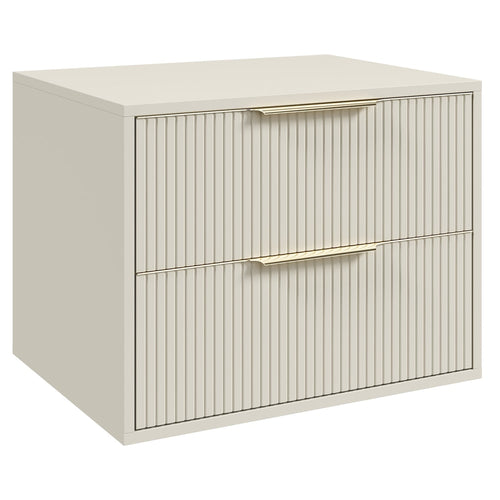Badplaats Wastafelkast Rimini 60 cm – Beige – Badmeubel met Kolomkast