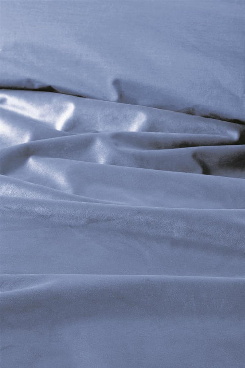 At Home by Beddinghouse Tender dekbedovertrek - Eenpersoons - 140x200/220 cm - Mid Blue