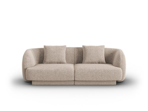 Cosmopolitan Design Bank Tulum 2-zits, chenille, beige - 90x180x70cm