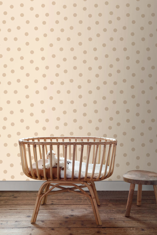 ESTAhome behang stippen beige - 53 cm x 10.05 m - 139730