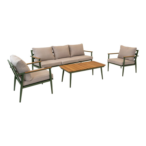 Lesli Living loungebank Riga - groen - 188x74x72cm