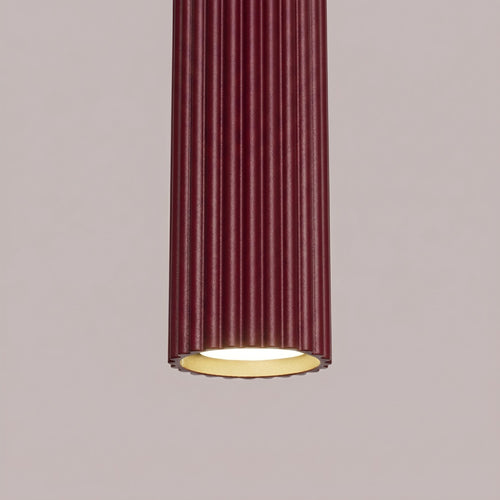Sollux Lighting Hanglamp KARBON 3L bordeaux - 45x6,5x98cm