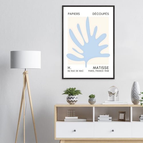 Artfulprints Poster Matisse – Coral drift light blue   - 70x100 cm - Blauw