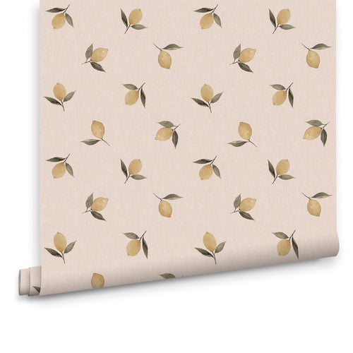 Sophie Allport Vliesbehang Kinderkamer - Lemons Soft Linen
