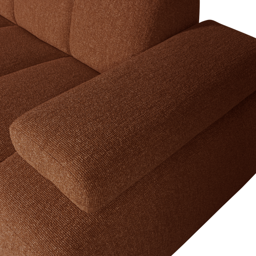WOOOD chaise longue bank links Mojo - Bouclé - Roest Bruin Melange