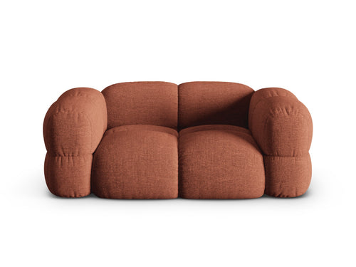 Cosmopolitan Design Bank Loretto 2-zits, structurele stof koraal - 100x180x68cm