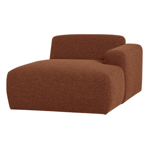 WOOOD chaise longue bank rechts Mojo Base - Bouclé - R.bruin - 74x112x162