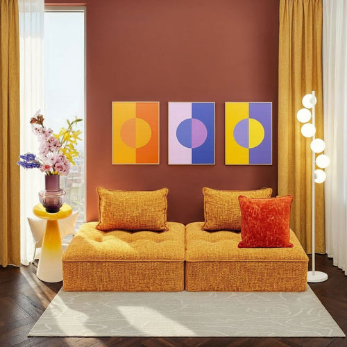 Kare Design Sofa Portofino 2-Zits oranje