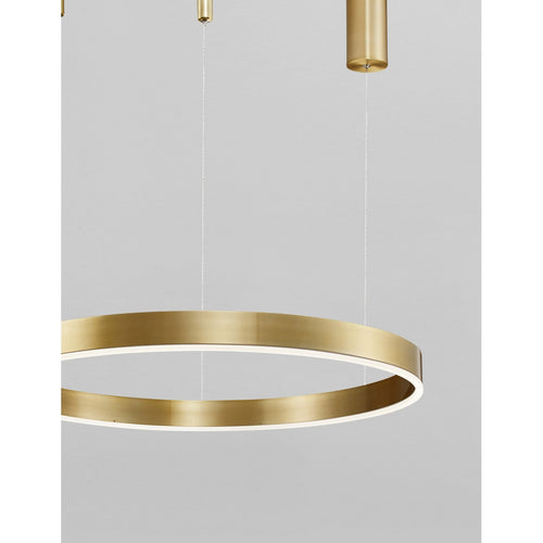 Merano Argentia Geïntegreerde LED Hanglamp Plafondlamp Messing Goud Aluminium LED 40W 2800Lm 3000K