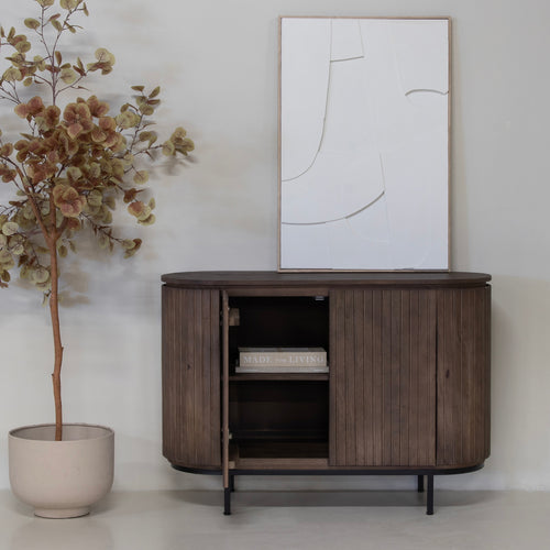 Giga Meubel Dressoir Tora - Donkerbruin Hout - 115x43x80cm - vtwonen shop