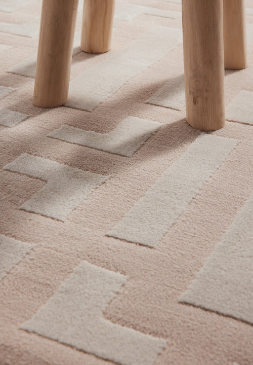 Elle Decoration Perles Shortpile Rug Onyx Beige Cream 200x280 cm