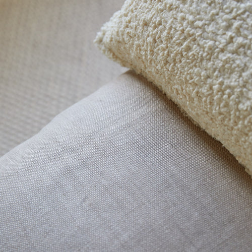 Tikamoon 2-zitsbank van massief eikenhout en linnen - Beige - vtwonen shop