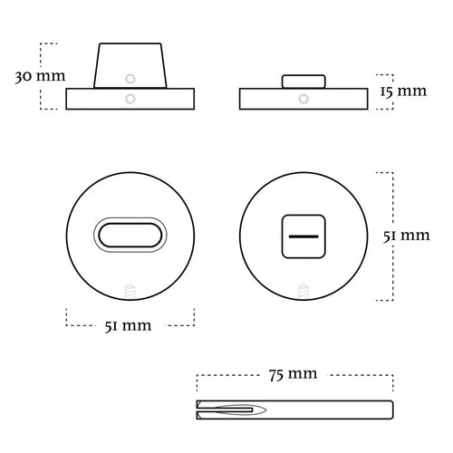 MooideurBeslag Tondo deurklink geveerd - wc/badkamer - binnenwerk - vtwonen shop