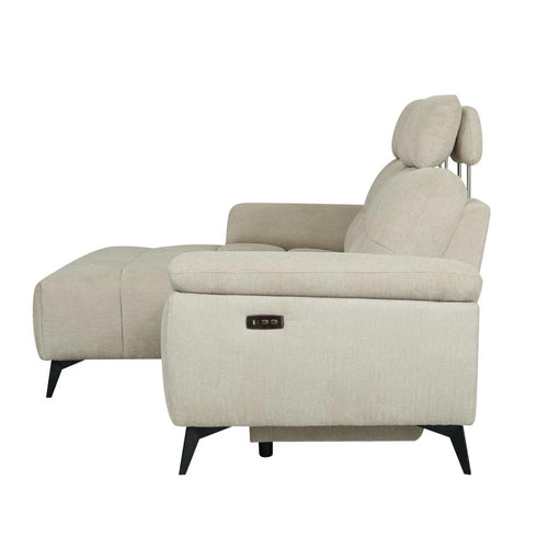 Furnhouse chaise longue bank links Colorado - Crème wit - Stof - 156x268x107