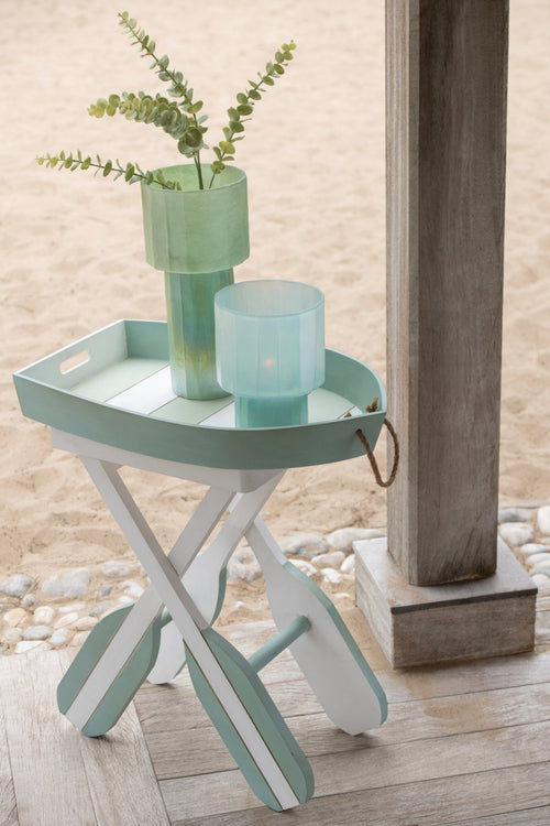 J-Line windlicht Ann - glas - blauw