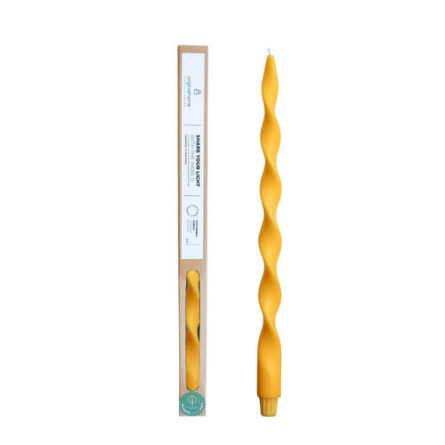 Originalhome spiraalkaars 40 cm - geel